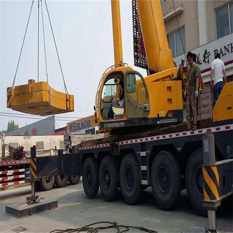 徐州泉山当地吊车出租|机器吊装|75吨|工厂搬迁服务